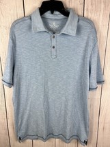 Nat Nast Polo Shirt Mens Medium Blue Performance Golf Outdoor Casual - $13.10