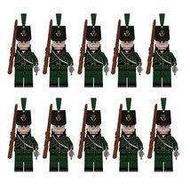 10pcs Napoleonic Wars British 95th Rifles Soldiers Green Jacket Minifigures - £17.29 GBP