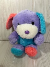 MTY International vintage plush pastel puppy dog purple pink blue multicolor 80s - $26.72