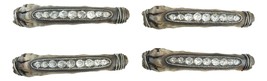 Set Of 4 Rustic Crystals On Faux Distressed Wood Drawer Cabinet Bar Pull... - $30.99