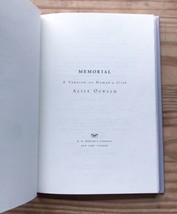 Memorial A Version Of Homers Iliad Alice Oswald Hardcover First American Edition - £11.68 GBP