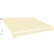 vidaXL Awning Cream Aluminum, Polyester Large Foldable Awning - $389.09