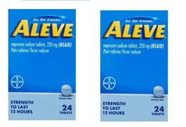 Aleve All Day Strong Naproxen Sodium 24 Tablets, 220 mg Exp 09/2024 Pack... - £11.60 GBP