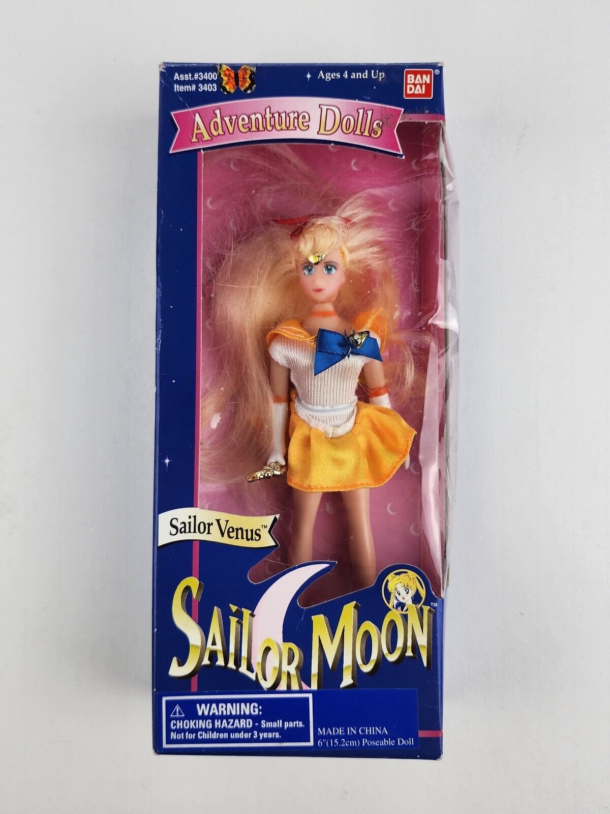 Vintage 1995 Sailor Moon 6" Adventure Doll Bandai Complete in Box - $47.51