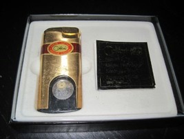 COLIBRI KOREA  CIGAR Cutter Gold Tone Butane Torch Lighter c/w Box Instr... - £59.94 GBP