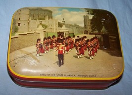 Vintage Empty Riley&#39;s Variety Toffee Tin-Band of Scots Guard-Windsor Castle - £7.58 GBP