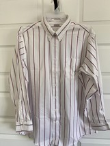 Overton 18 5 37 T Pin Point  Oxford L/S  Spread Collar Dress Shirt White... - $19.79