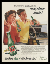 1956 Seven-Up Sparkling Drink Vintage Print Ad - $14.20