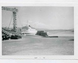 Mediterrania Dock and Ship Black &amp; White Photo 1962 - $13.86