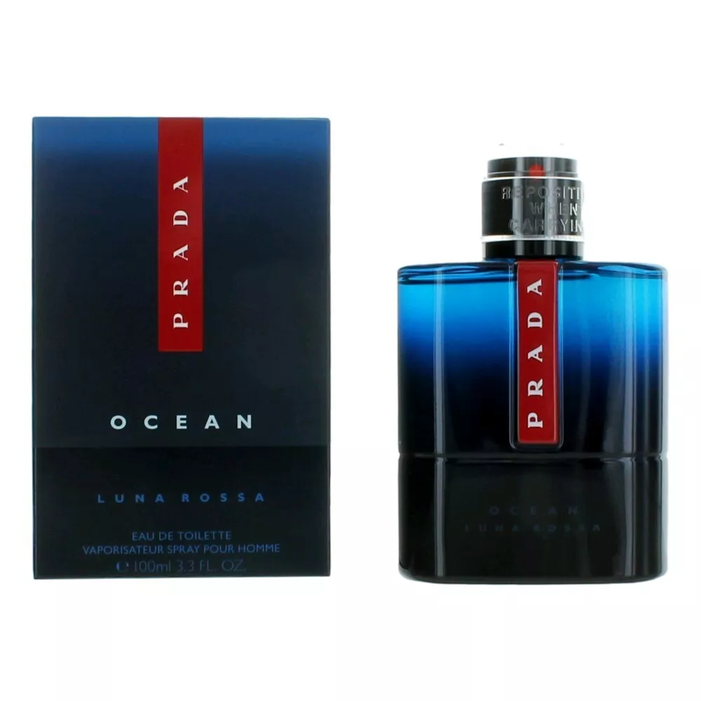 Prada Luna Rossa Ocean by Prada, 3.4 oz EDT Spray for Men Brand New Sealed