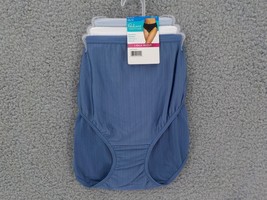 3 Pk Radiant Vanity Fair Panties Sz 5XL/12 HI-CUT Periwinkle White Baby Blue Nwt - £10.03 GBP