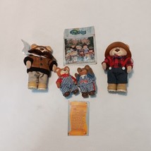 Lot of 4 Vintage 1980s Teddy Bears Furskins Orville T, Farrell, Dudley Furskin - £15.62 GBP