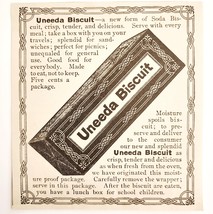 1899 Uneeda Biscuit Advertisement Soda Biscuits Crackers Victorian F12A - $378.90 MXN