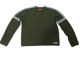 Vintage Jr&#39;s UnionBay Skate Sweater Sz SMALL 100% Acrylic Green Gray Blu... - £26.14 GBP