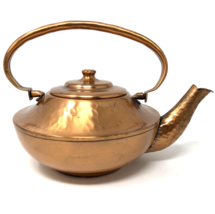 Gregorian Solid Copper Hand Hammered Tea Kettle Swivel Handle VTG USA Ar... - $54.99