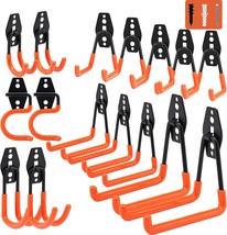 16 Packs Garage Hooks Utility Double Heavy Duty with Mop Broom Holders, Wall Mou - £38.53 GBP