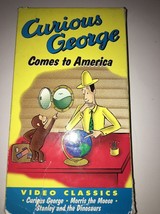 Vidéo VHS Curious George Comes Pour America Morris The Moose Stanley-Tested Rare - £12.57 GBP