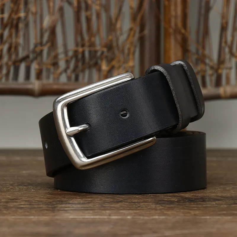 3.8CM Male Retro Horse Bridle Oil Wax Belt Cowboy Jeans Genuine Leather -115CM - £54.35 GBP