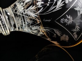 Faberge Floral Vase  in the original  presentation case with card NIB image 11