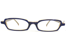 Anne et Valentin Eyeglasses Frames DADA 0121 Blue Gold Rectangular 48-18-140 - £165.37 GBP