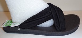 Sanuk Size 6 YOGA X-HALE Black Cross Strap Slip On Sandals New Womens Shoes - £61.71 GBP