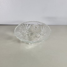 Anchor Hocking Bowl Ruffled Pressed Glass 6.75”x 3&quot; - £7.66 GBP
