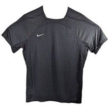 Nike Athletic Running Shirt Mens Large Black Short Sleeve Soccer Tee Sli... - $35.03
