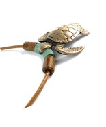 Sea Turtle Necklace Bronze Pendant- Sea Turtle Gifts for for - £99.48 GBP