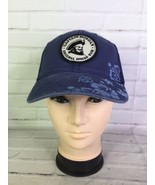 Captain Morgan Logo Distressed Retro Mesh Back Blue Snapback Hat Cap Adu... - £21.89 GBP