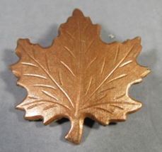 Pin-Brooch Canadian Maple Leaf Fall Lapel Fashion Copper Color 1.25&quot;. - £4.45 GBP