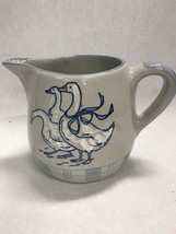 LOUISVILLE Stoneware pottery pitcher pot Gaggle of Geese Vintage urn Animal - £31.60 GBP