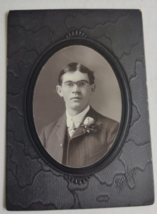 Vintage Cabinet Card Man in Suit and Glasses by Dove Photography - £23.77 GBP