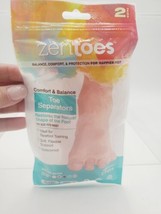 New 2 Pairs ZenToes Silicone Comfort Balance Toe Separators Spacers Stra... - $151.72 MXN