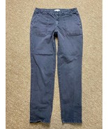 Daily Ritual Women&#39;s Mid-Rise Skinny navy blue khaki pants size 8  - £15.75 GBP