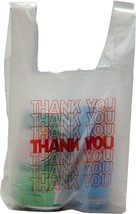 PUREVACY Plastic Thank You Bags with Handles, Polyethylene Thank You Pla... - £61.19 GBP