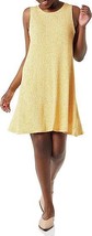 Amazon Essentials Women&#39;s  Scoop Neck Swing Knit Floral Tank Dress Yello... - £11.76 GBP