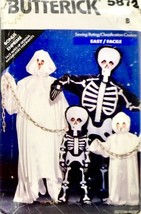 Vintage Halloween Ghost &amp; Skeleton Costumes Child to Adult Size Butteric... - $8.60