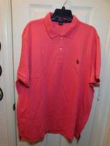 U.S. POLO ASSN. Men&#39;s Luxury Feel Short Sleeve Polo Shirt MEDIUM Sharp Pink - $32.92