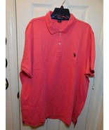 U.S. POLO ASSN. Men&#39;s Luxury Feel Short Sleeve Polo Shirt MEDIUM Sharp Pink - $49.05 CAD