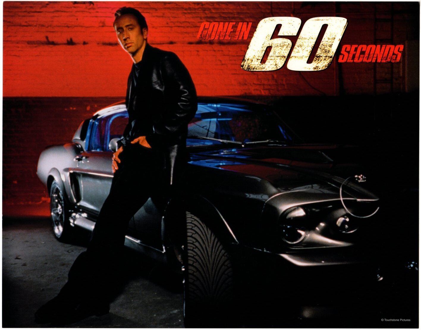 *GONE IN 60 SECONDS (2000) Nicholas Cage and His Muscle Car Great Image! - $50.00