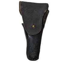 WW2 US Army Bucheimer Leather Gun Holster with Belt Loop for Pistol - £42.20 GBP
