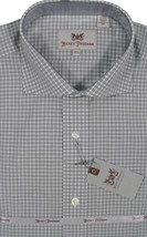 NEW $145 Hickey Freeman Crisp Dress Shirt! 14.5 33 34  White & Gray Check - $69.99