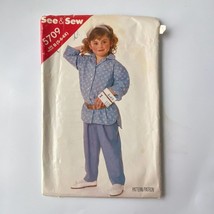 See &amp; Sew 5709 Sewing Pattern Size 6 Shirt Pants 1987 Child Girls Top Vi... - $7.87
