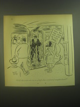 1945 Cartoon By Robert J. Day - Will this train take me to a high-class  - £14.76 GBP