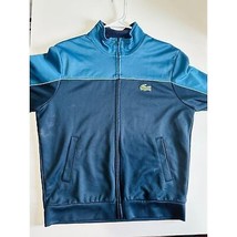 Lacoste Track Jacket Men Blue Full Zip Long Sleeve High-Neck size Large - £29.31 GBP