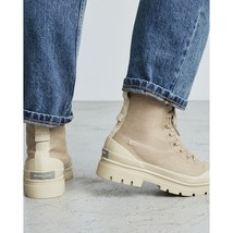 Everlane The Canvas Utility Boot Lace Up Khaki Beige US 5 - £65.74 GBP