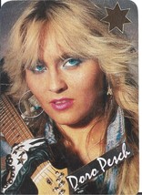⭕VTG card pocket calendar 1988 DORA PECH Portugal group music singer - $6.11 CAD