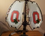 Ohio State Buckeyes Desk Touch Lamp 22&quot; Tall Block O Helmet Glass - $259.00