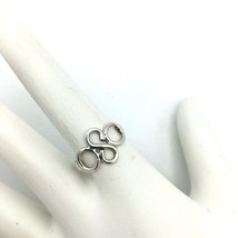 FIGURE 8 handmade sterling silver ring - size 6.25 infinity symbol polished - £14.38 GBP