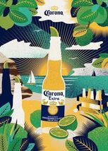 Corona Extra Light Imported Beer Advertising Metal  Sign 8x12in  Coors 49 - $34.72 CAD